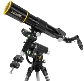 80mm Refractor with iEXOS-100 and solar filter