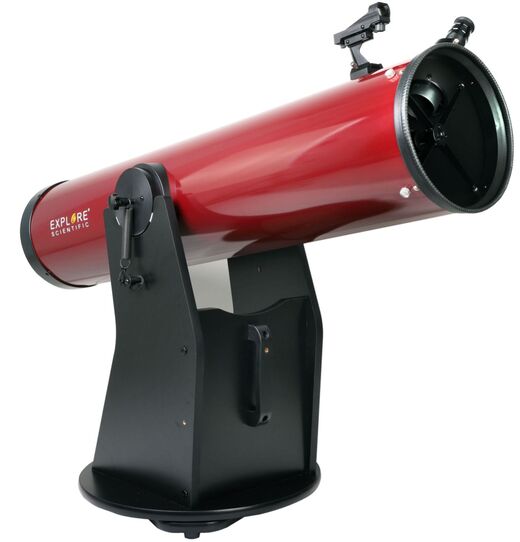 8-inch Reflector Telescope in Red with Dobsonian Mount