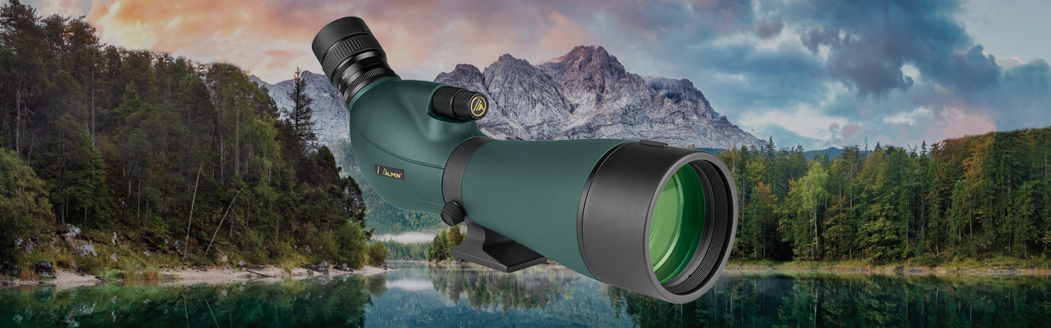 Alpen Spotting Scope with Mountain in Background