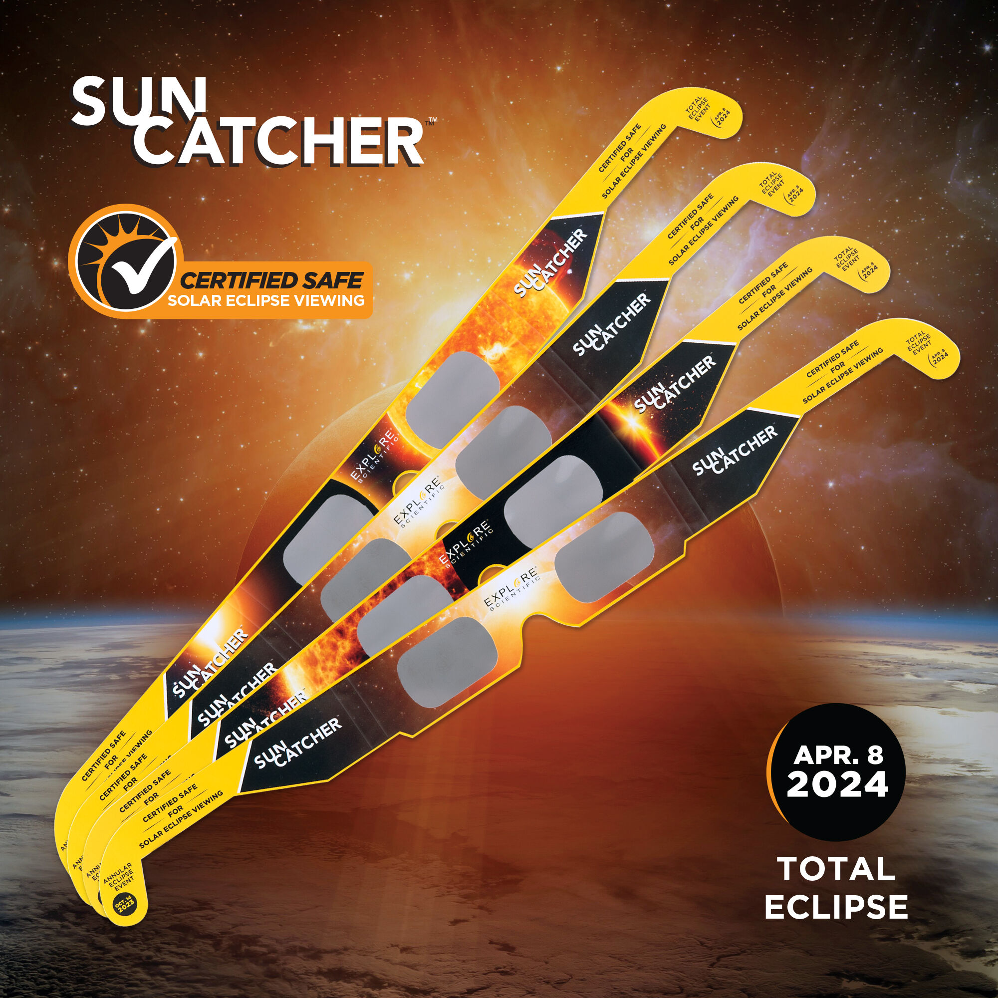 Solar Eclipse Glasses 4-pack