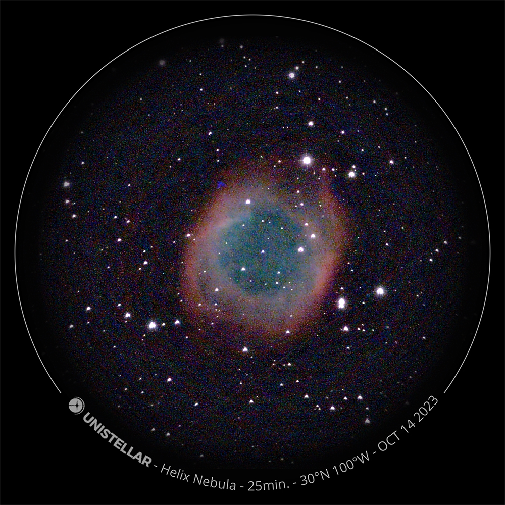 Helix Nebula Imaged by Unistellar's eVscope 2