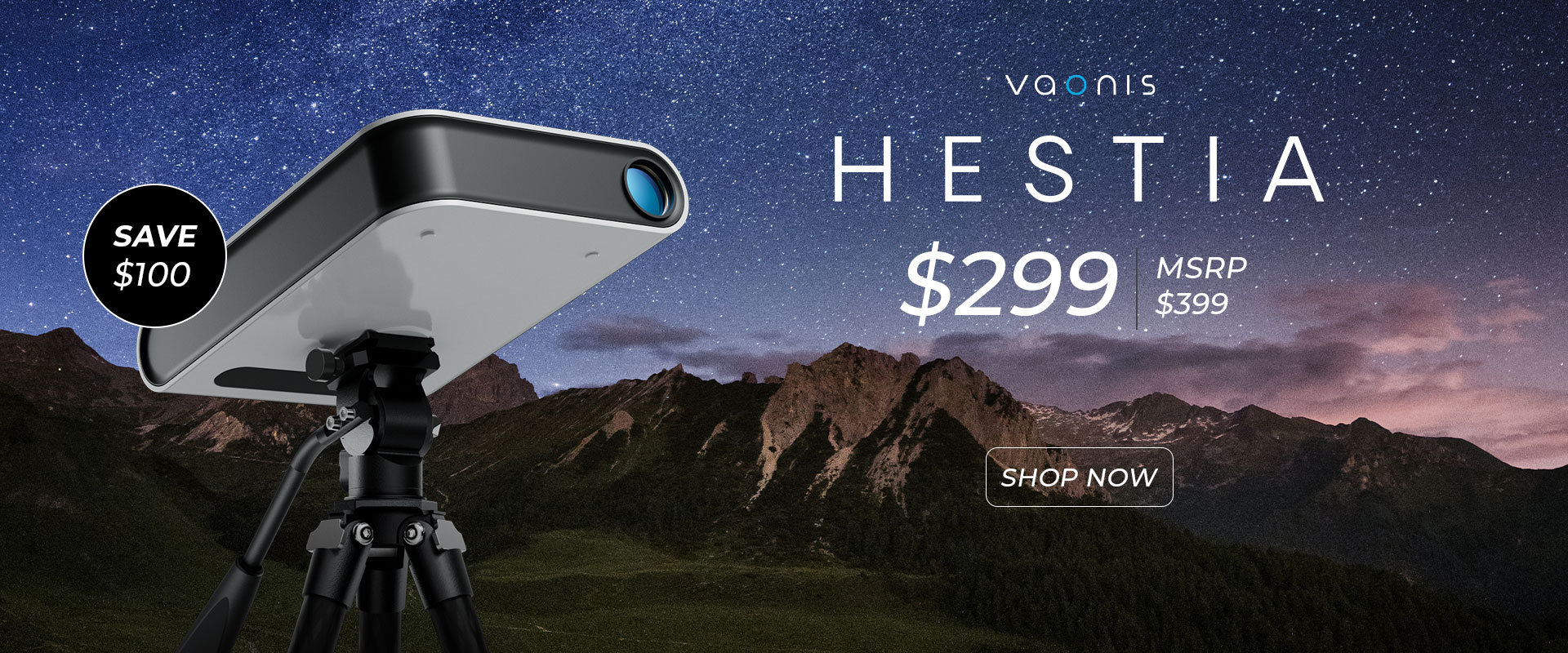 Save $100 on the Vaonis Hestia Smart-Phone Based Telescope