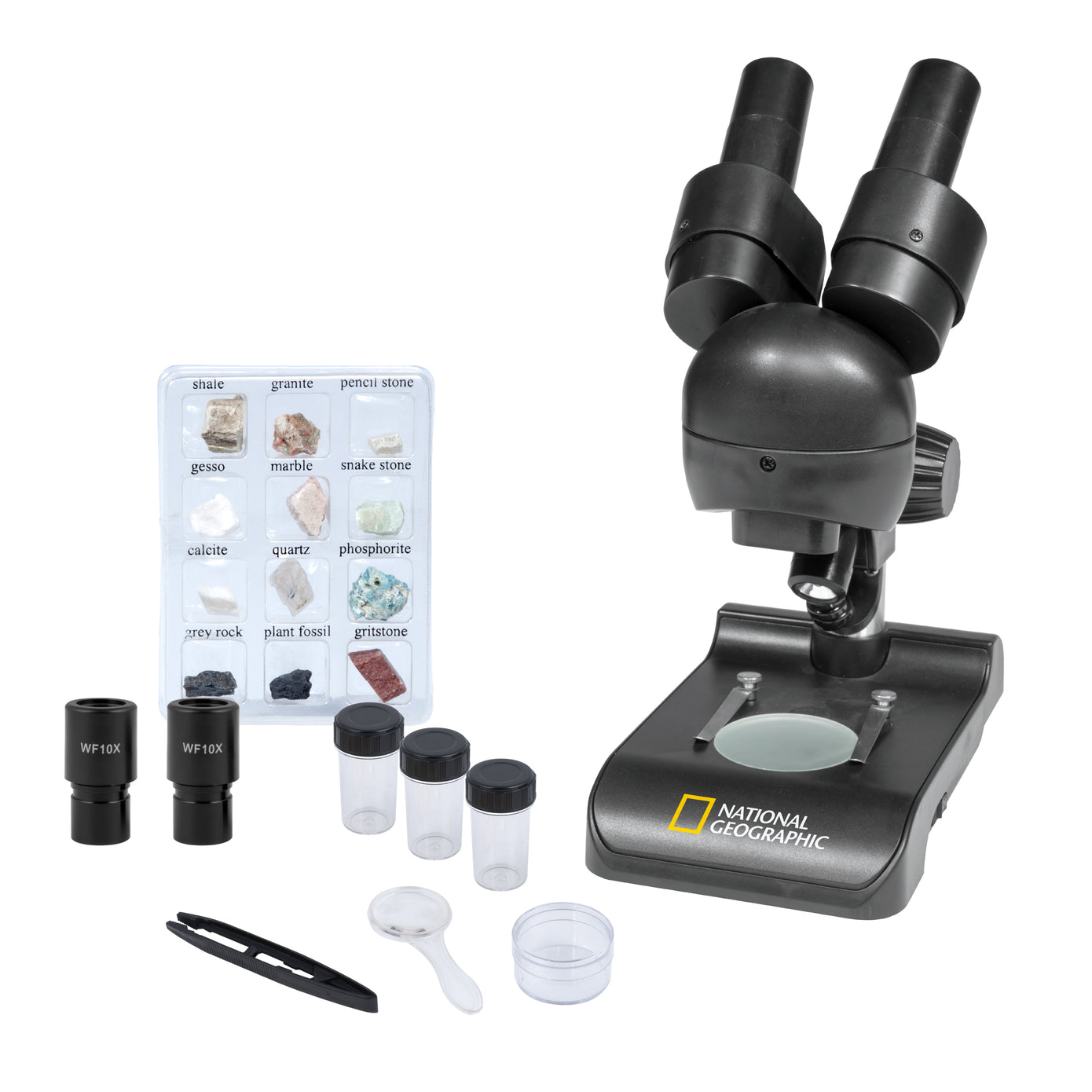 National Geographic 20x Stereo Microscope with Mineral Samples