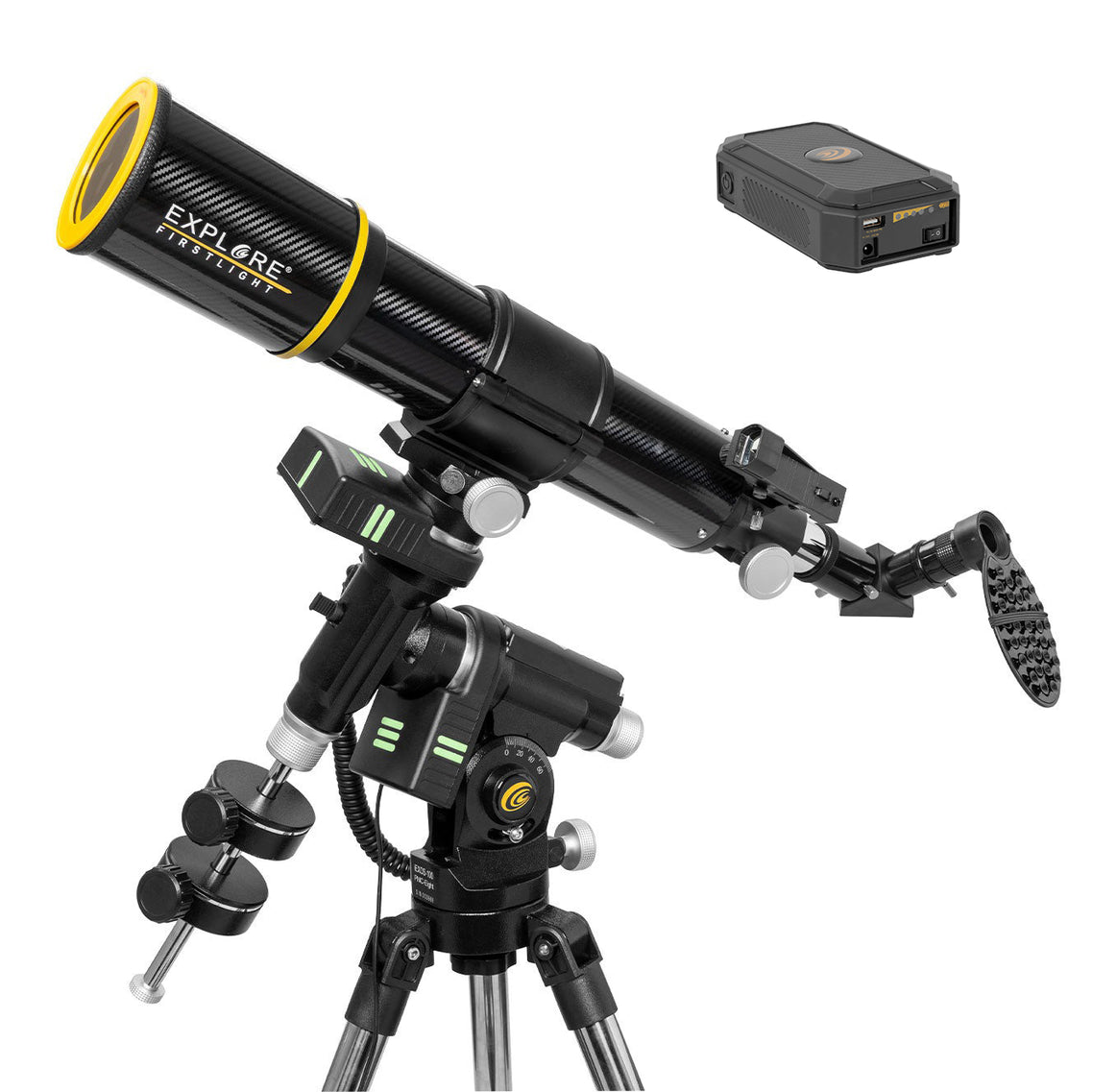 iEXOS-100-2 Mount with 80mm Refractor and Power Bank