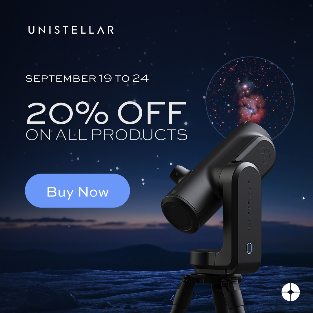 Unistellar Telescope on Starry Background - 10% off sale