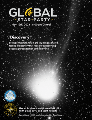 Global Star Party Poster with Comet Levy 1990C image by David Levy