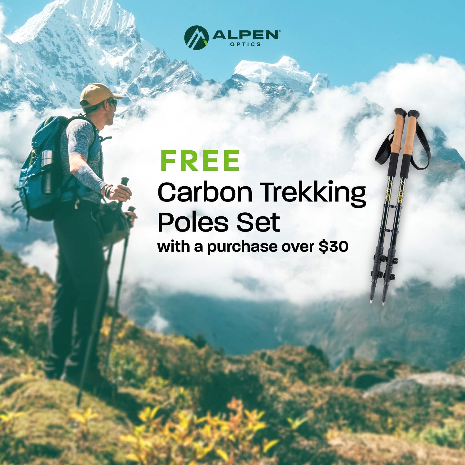 Alpen Carbon Trekking Poles Offer