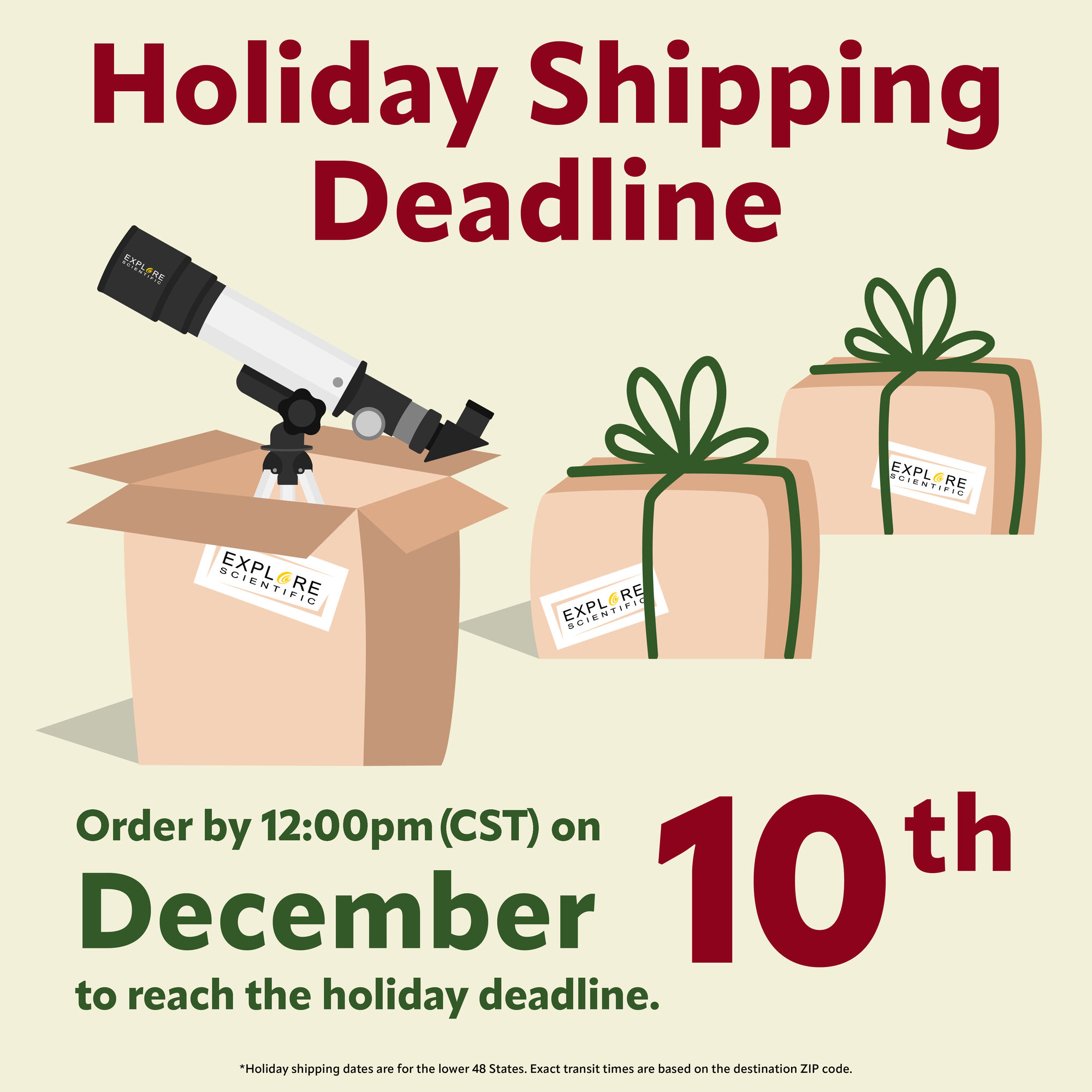 Holiday Shipping Deadline
